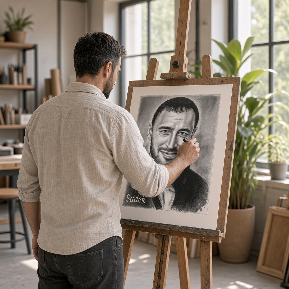 Tattoo Sadek - Charcoal Portrait