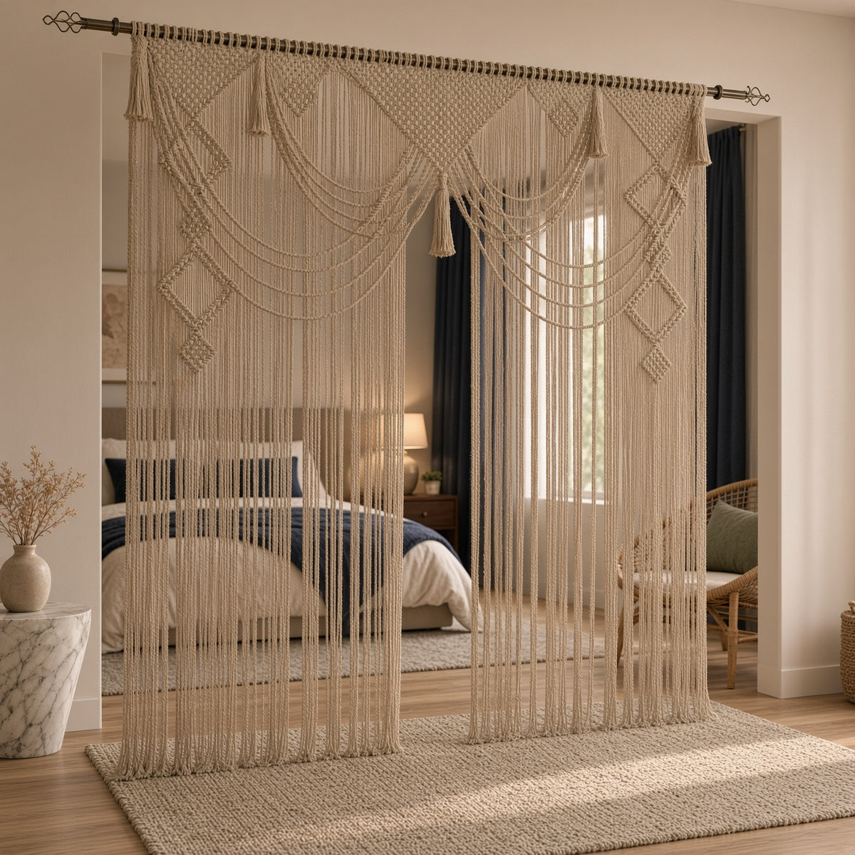 Macramé Room Divider - by Art of Thread