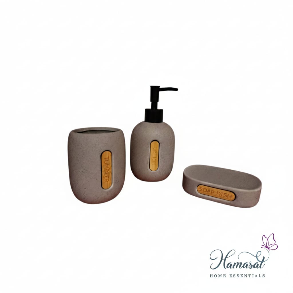 Bathroom Accessory Set – Soap Dish Design (3Pcs)