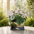Beaded White Trillium - by Rawnak by Fatima
