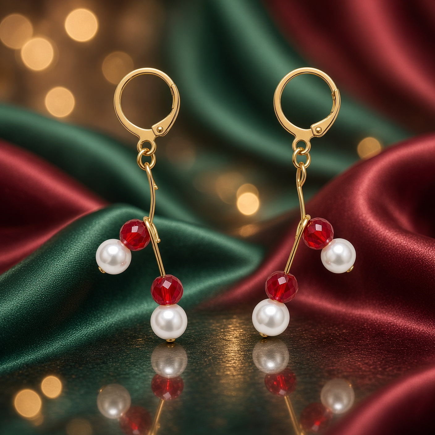 أقراط لؤلؤ الكرز - by Zahraa Fine Jewellery