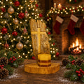 Christmas Log Cross Holder - by Forest Arts