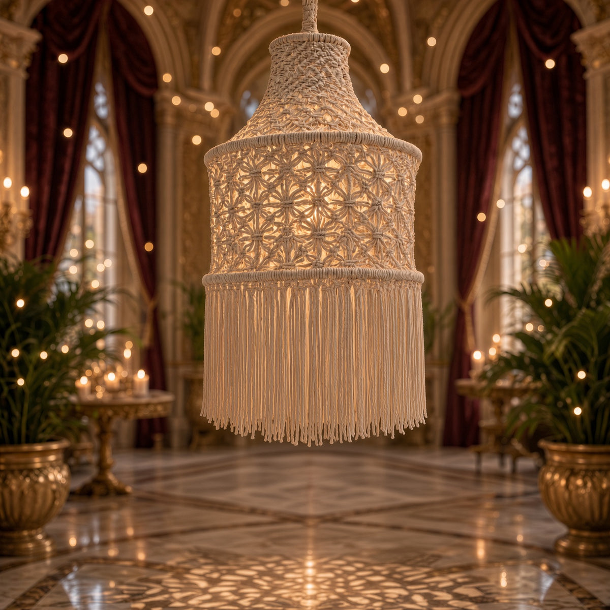 Macramé Pendant Chandelier - by Art of Thread