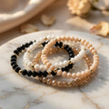 Crystal Bead Bracelet with Gold Accents - by Rash