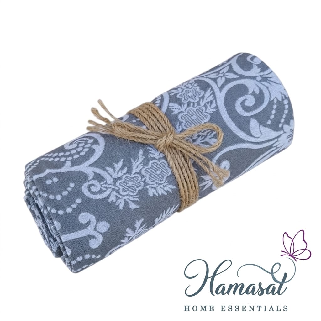Damask-patterned throw - Single