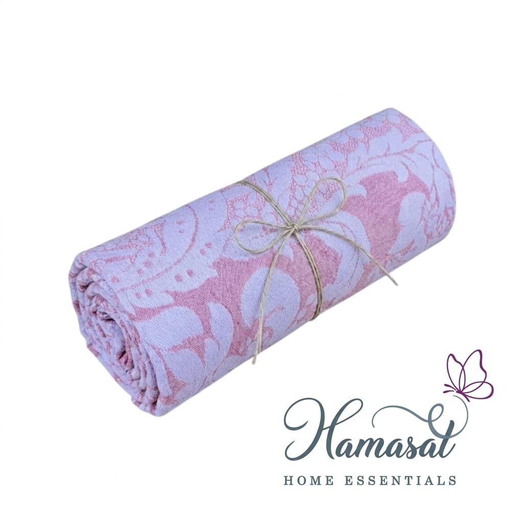 Damask-patterned throw - Single