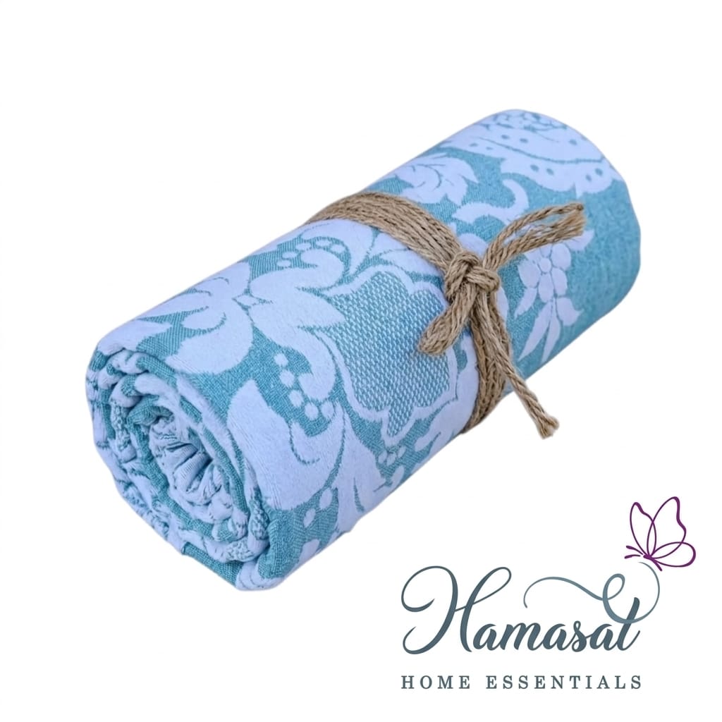 Damask-patterned throw - Single