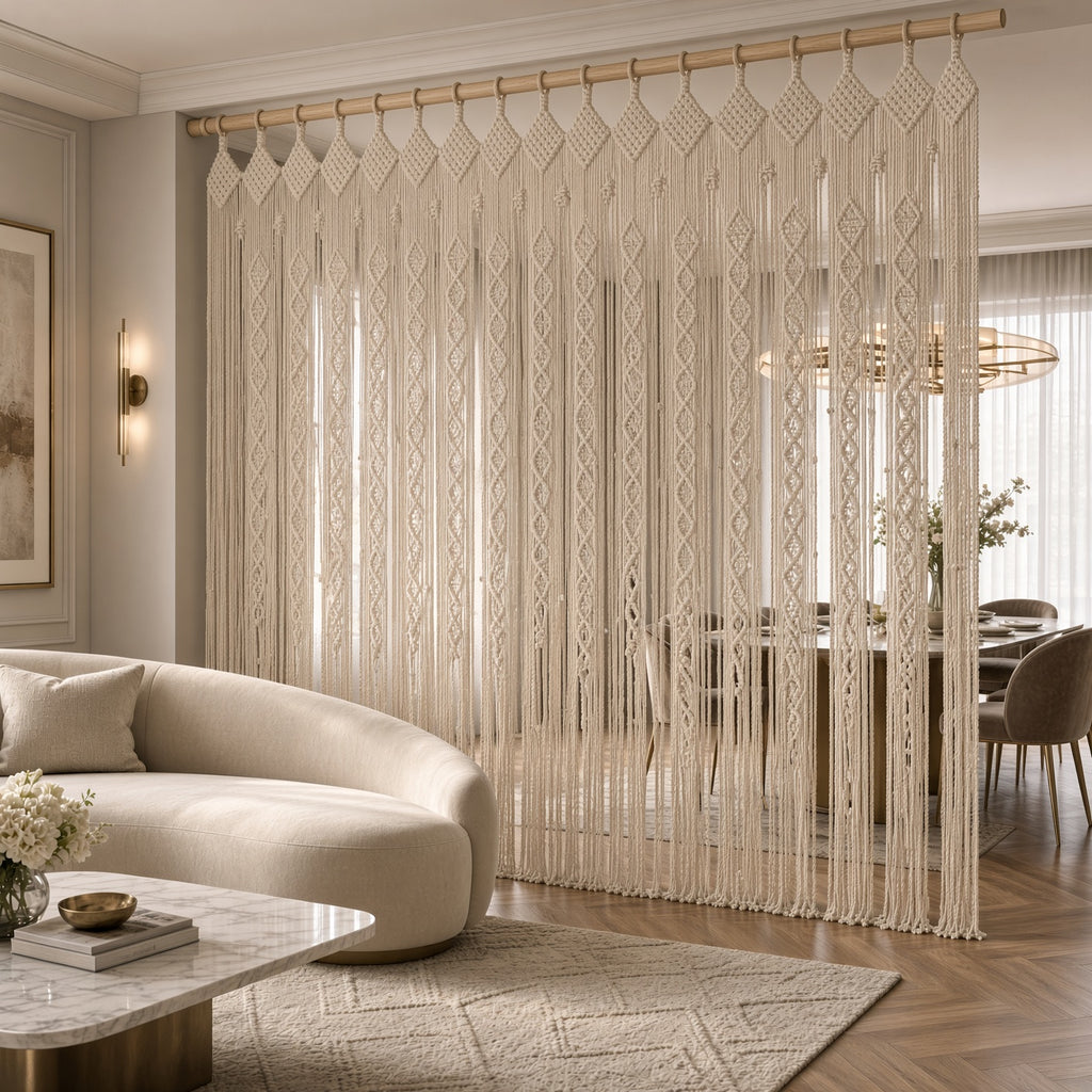 Macramé Room Divider - by Art of Thread