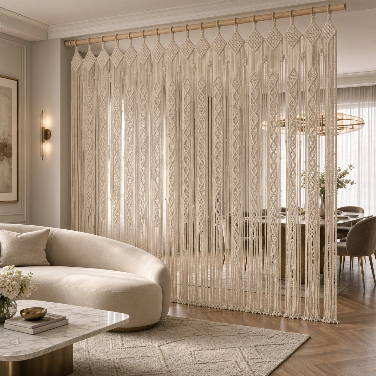 Macramé Room Divider - by Art of Thread