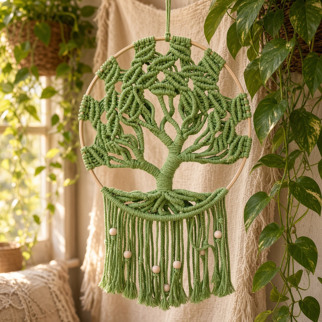 Macramé  Dream catcher - by Art of Thread