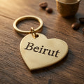 Engraved Brass Keychains - Heart by BG