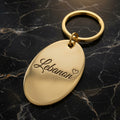 Engraved Brass Keychains - Elongated Oval by BnG