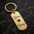 Engraved Brass Keychains - Rounded Rectangle by BG