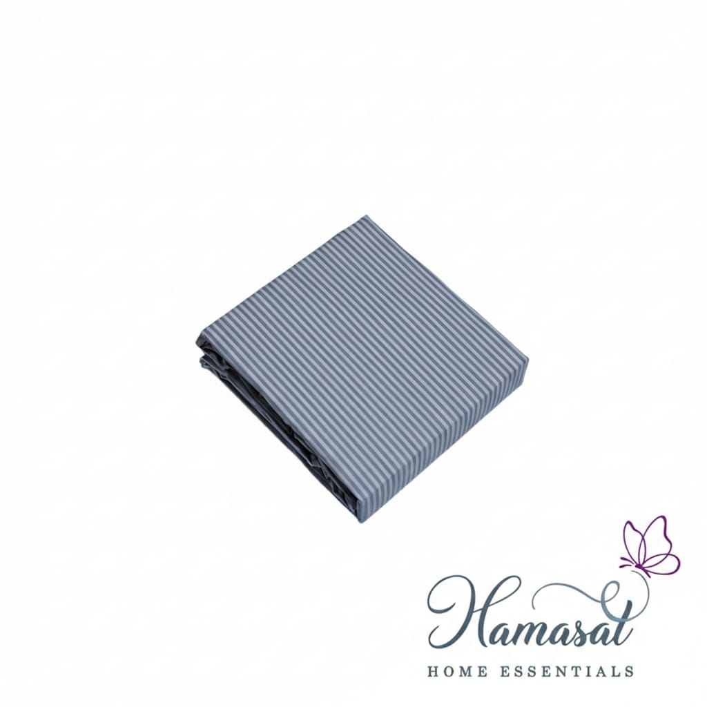 Summer Single  Fitted Sheet – Fine Striped