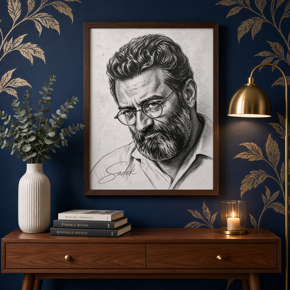 Personalized Charcoal Portrait - by Tattoo Sadek (20x30cm)