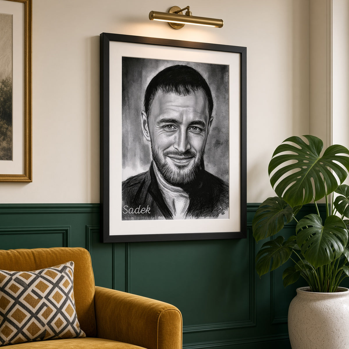 Personalized Charcoal Portrait - by Tattoo Sadek (80x60cm)