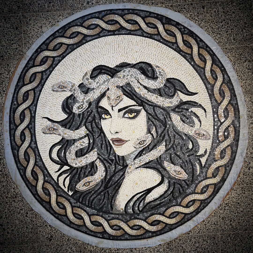 Mosaic Round Art Piece-byMAO