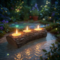 Natural Log Tealight Holder - by FA