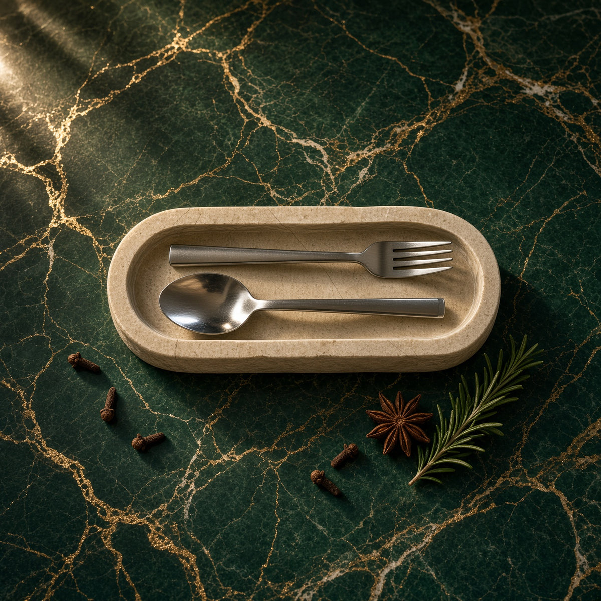 Oval Stone Cutlery Rest – by Bedrock Atelier