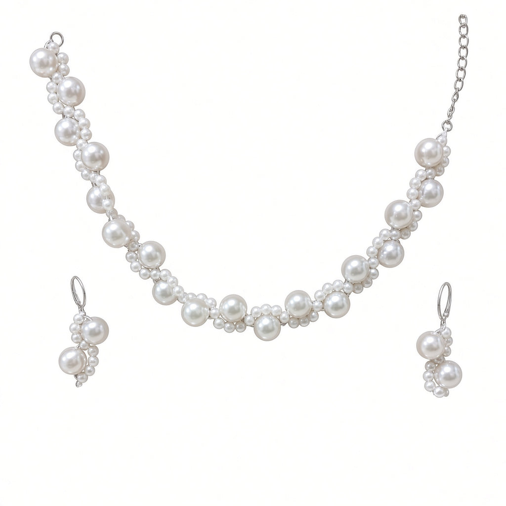 طقم عناقيد اللؤلؤ - by Zahraa Fine Jewellery