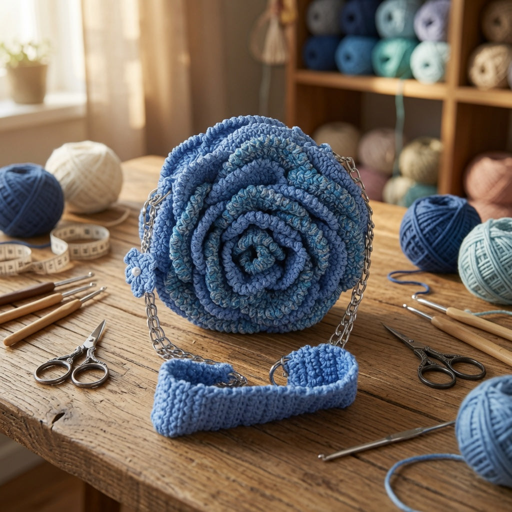 Rose Bloom bag - by Lovingly Loomed