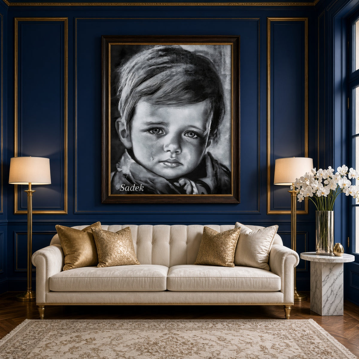 Personalized Charcoal Portrait - by Tattoo Sadek (30x40cm)