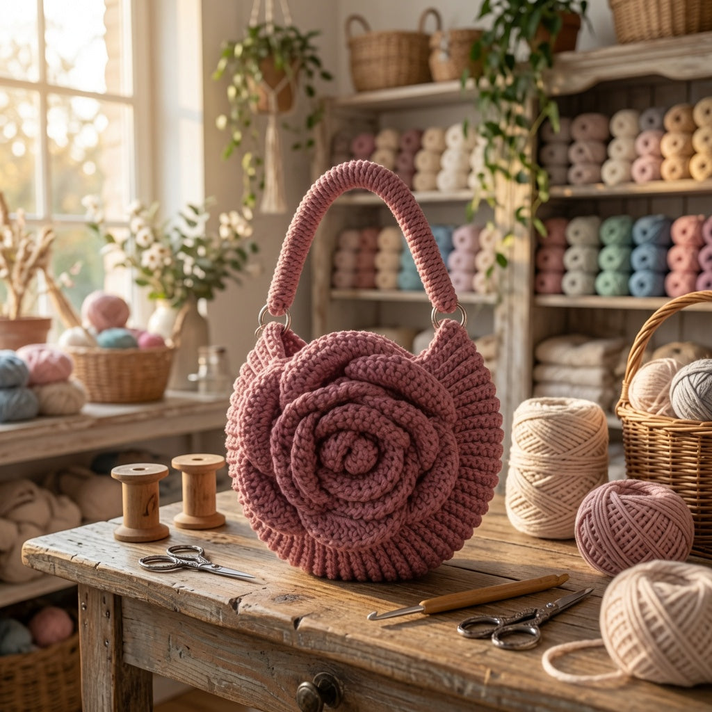 The Rose Charm Bag - by YB