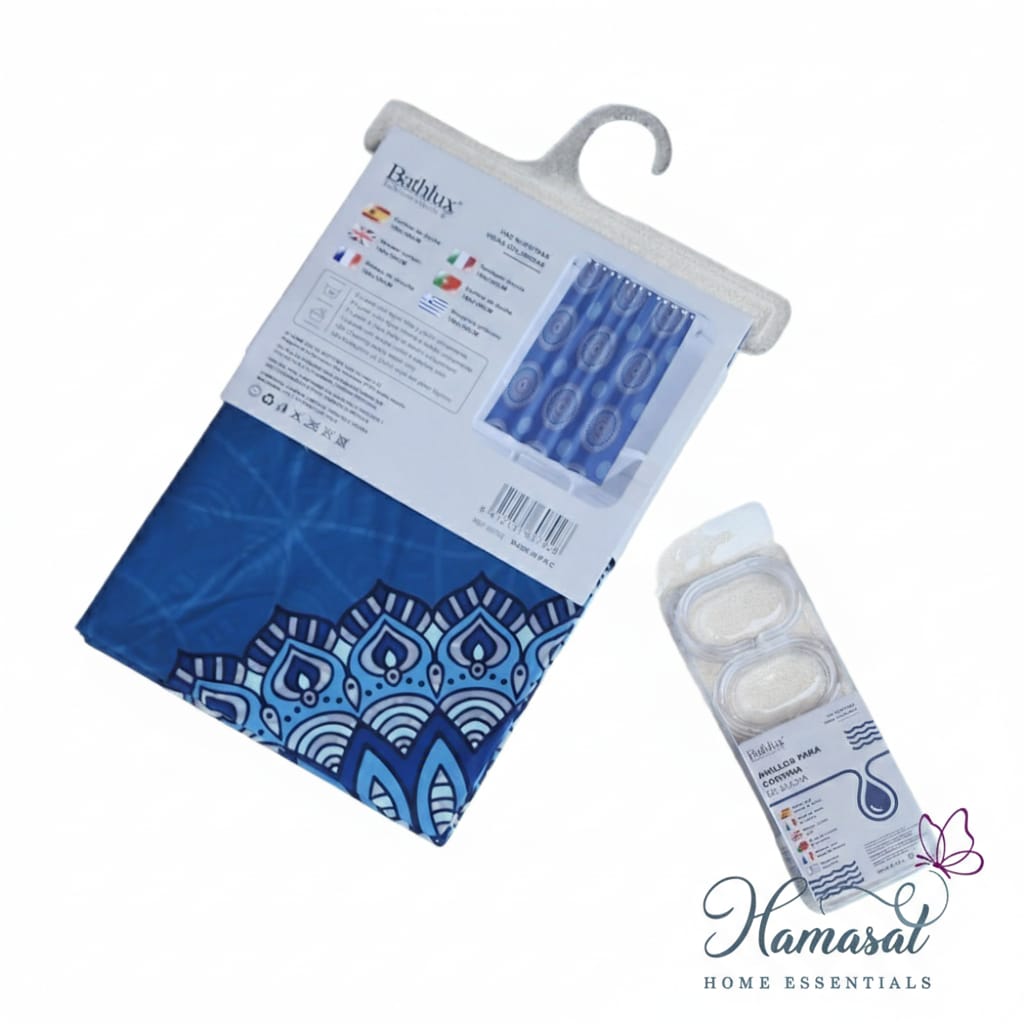 Textured Bathroom Curtain – Water Resistant (180x180)