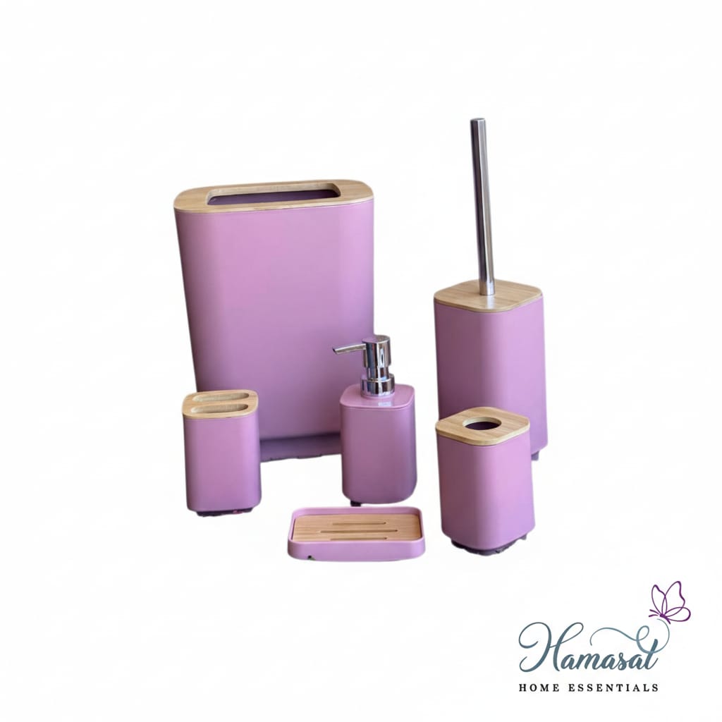 6-Piece Bathroom Accessories Set – Square