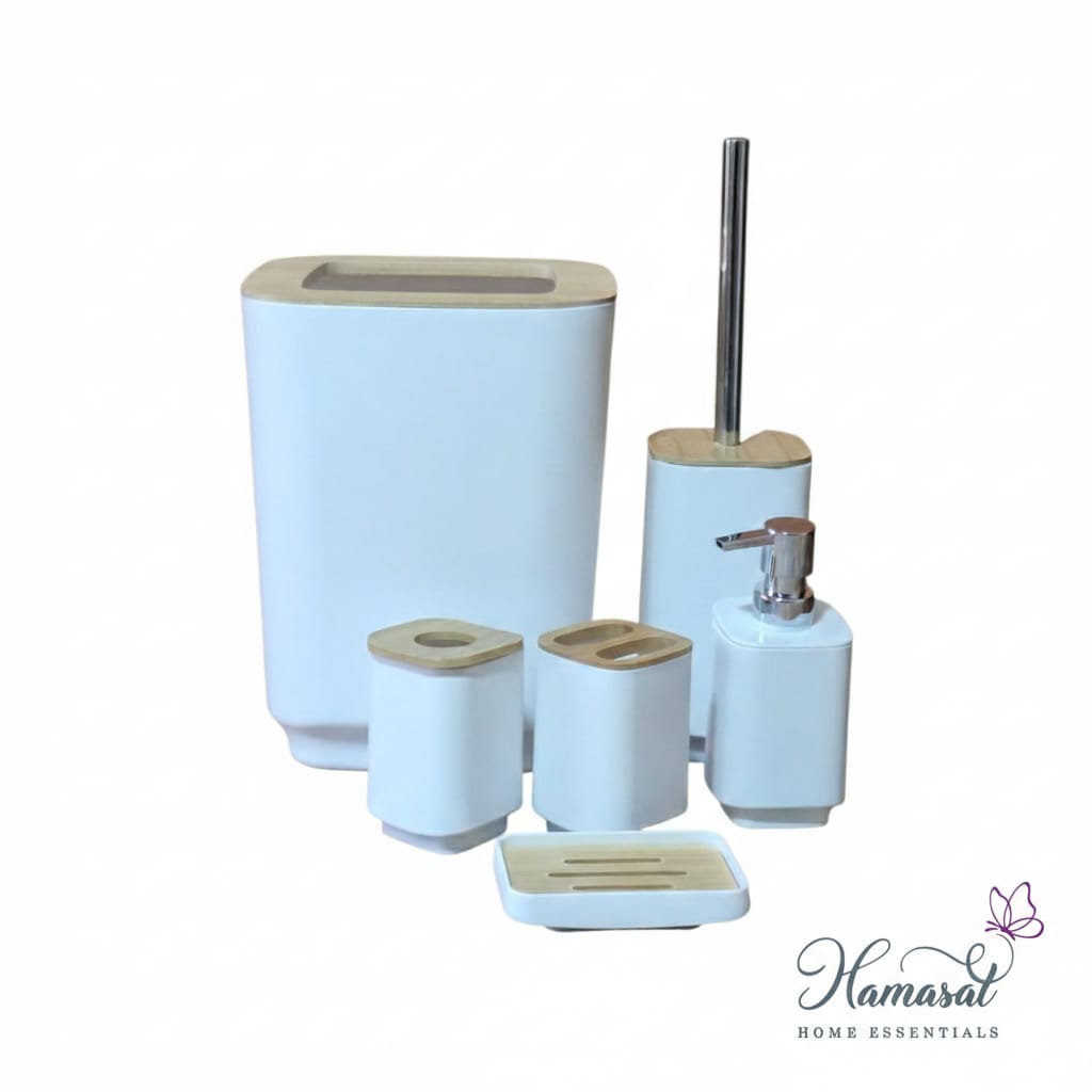 6-Piece Bathroom Accessories Set – Square