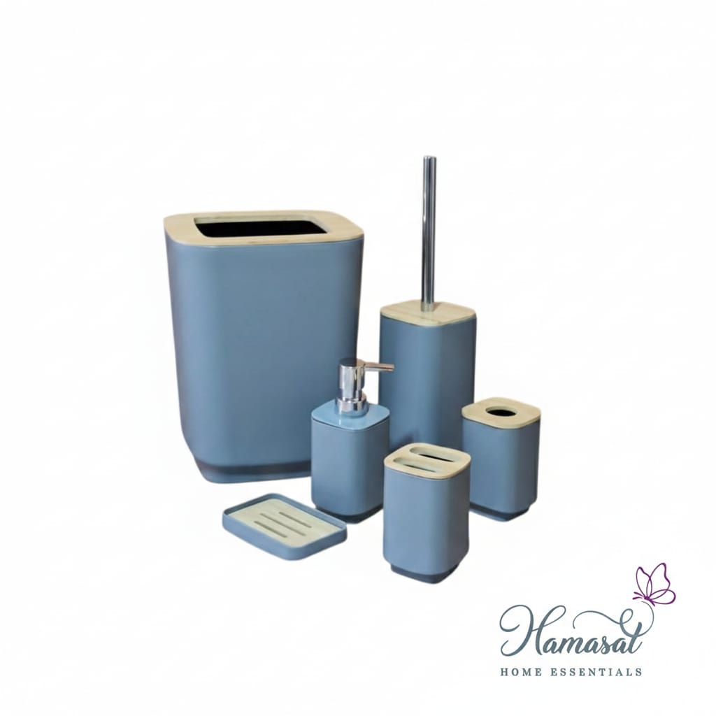 6-Piece Bathroom Accessories Set – Square