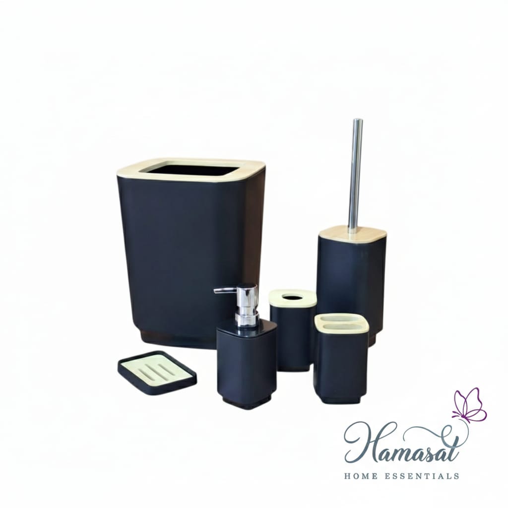 6-Piece Bathroom Accessories Set – Square