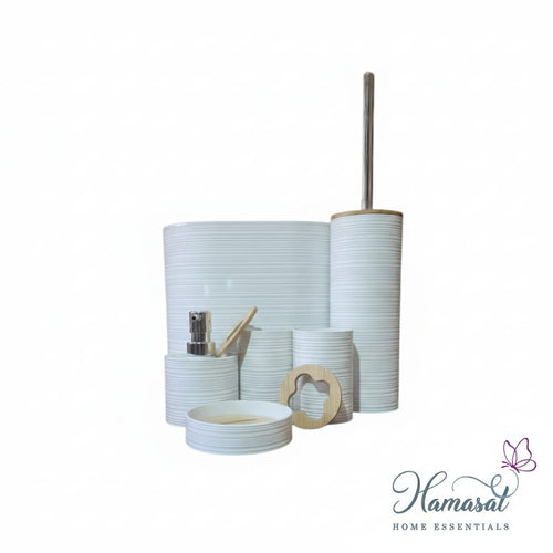 6-Piece Bathroom Accessories Set – Soft Polygon