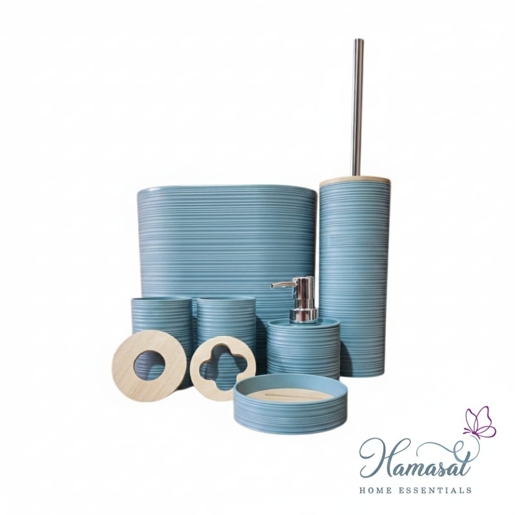 6-Piece Bathroom Accessories Set – Soft Polygon