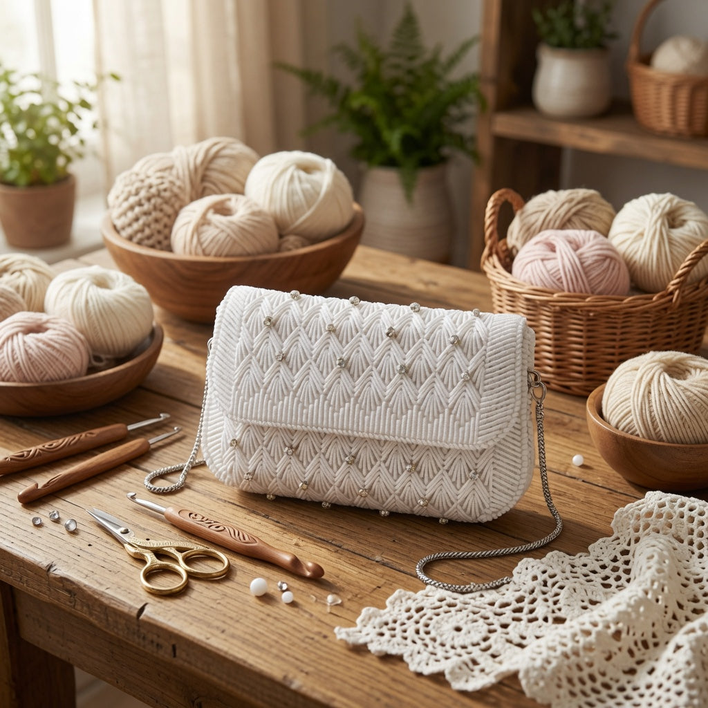 White Canvas Crossbody - by Lovingly Loomed