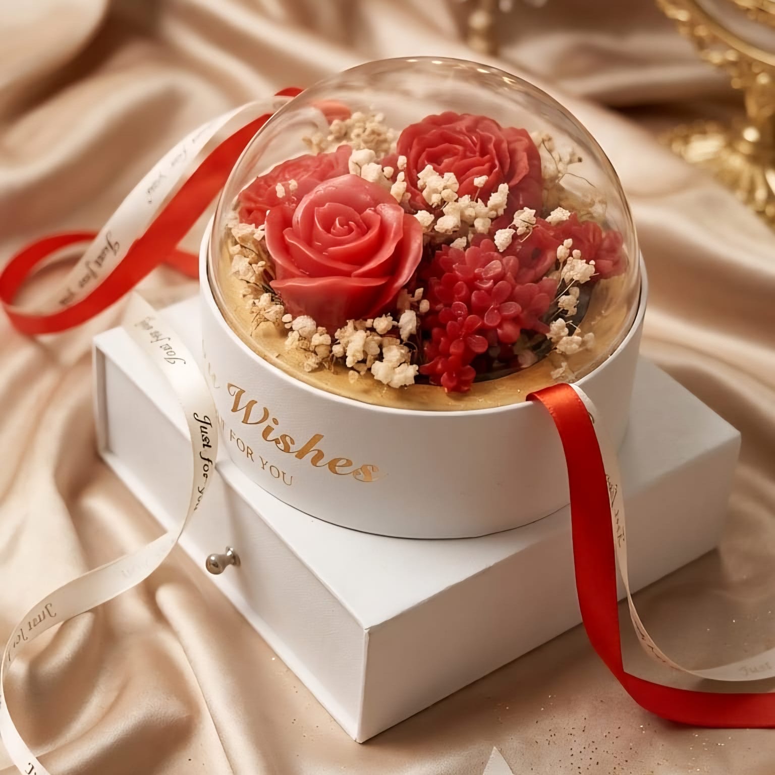 Elegant White Box – Flowers Gift