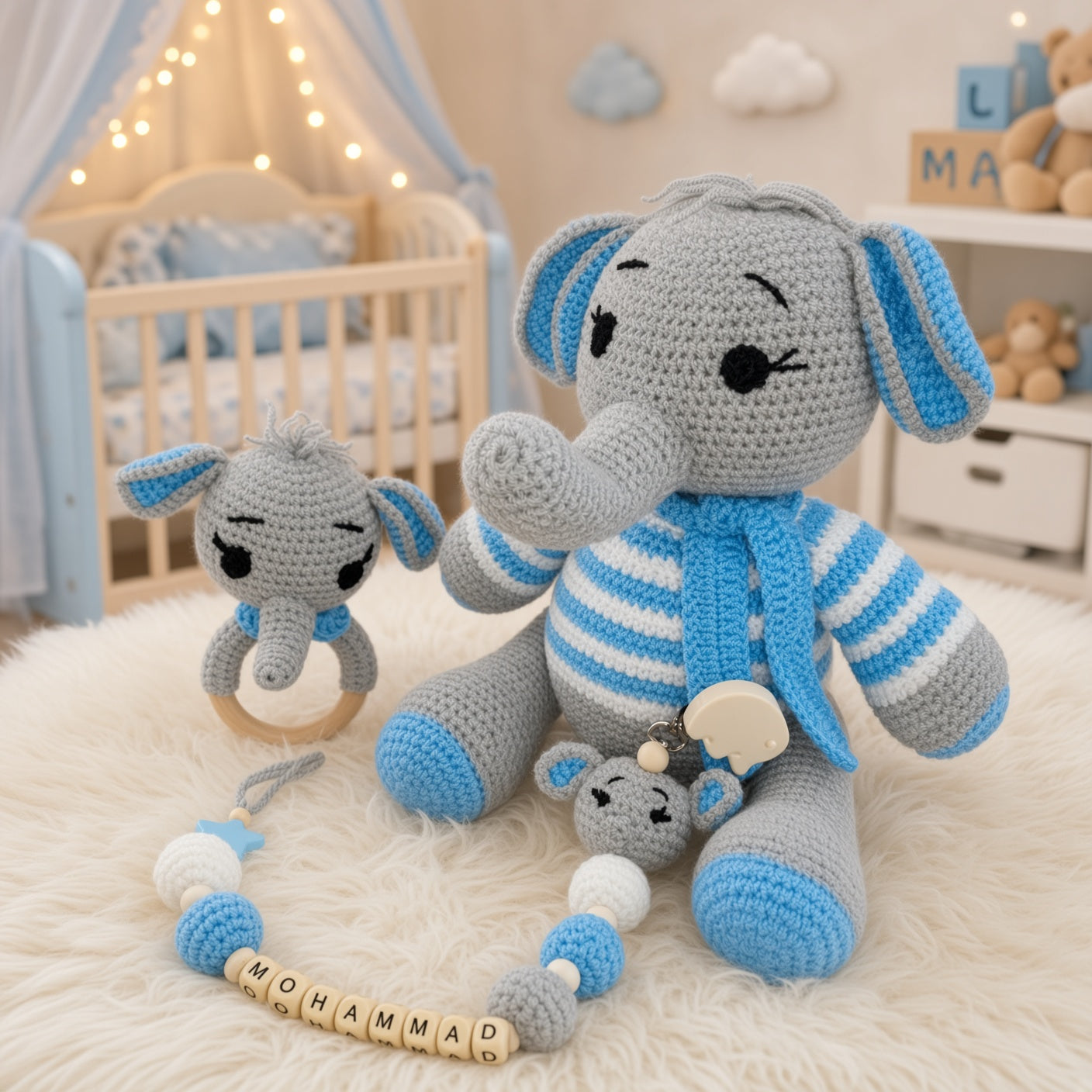 Crochet Elephant Set (3pcs) - by Classy Touch