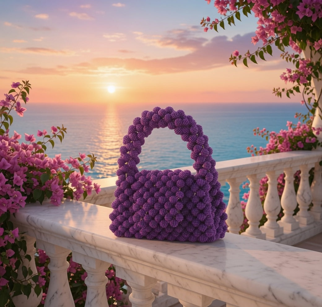 Beaded Berry Bag - by Rasha