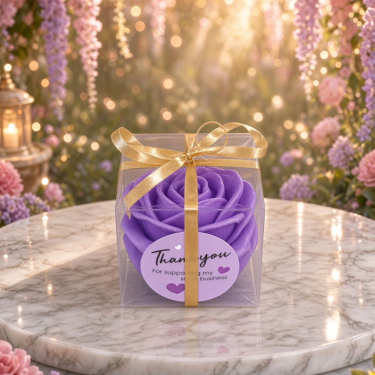 شمعة الوردة الجورية المعطرة - by Candles by Ward