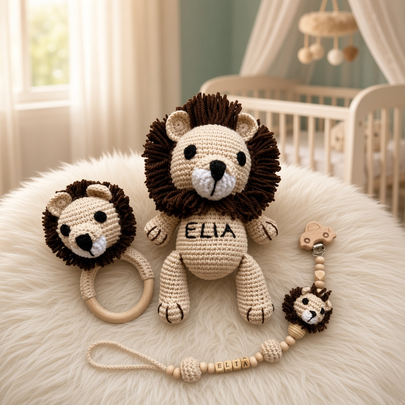 Crochet Lion Set (3pcs) - by Classy Touch