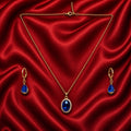 طقم الأزرق الملكي - by Zahraa Fine Jewellery