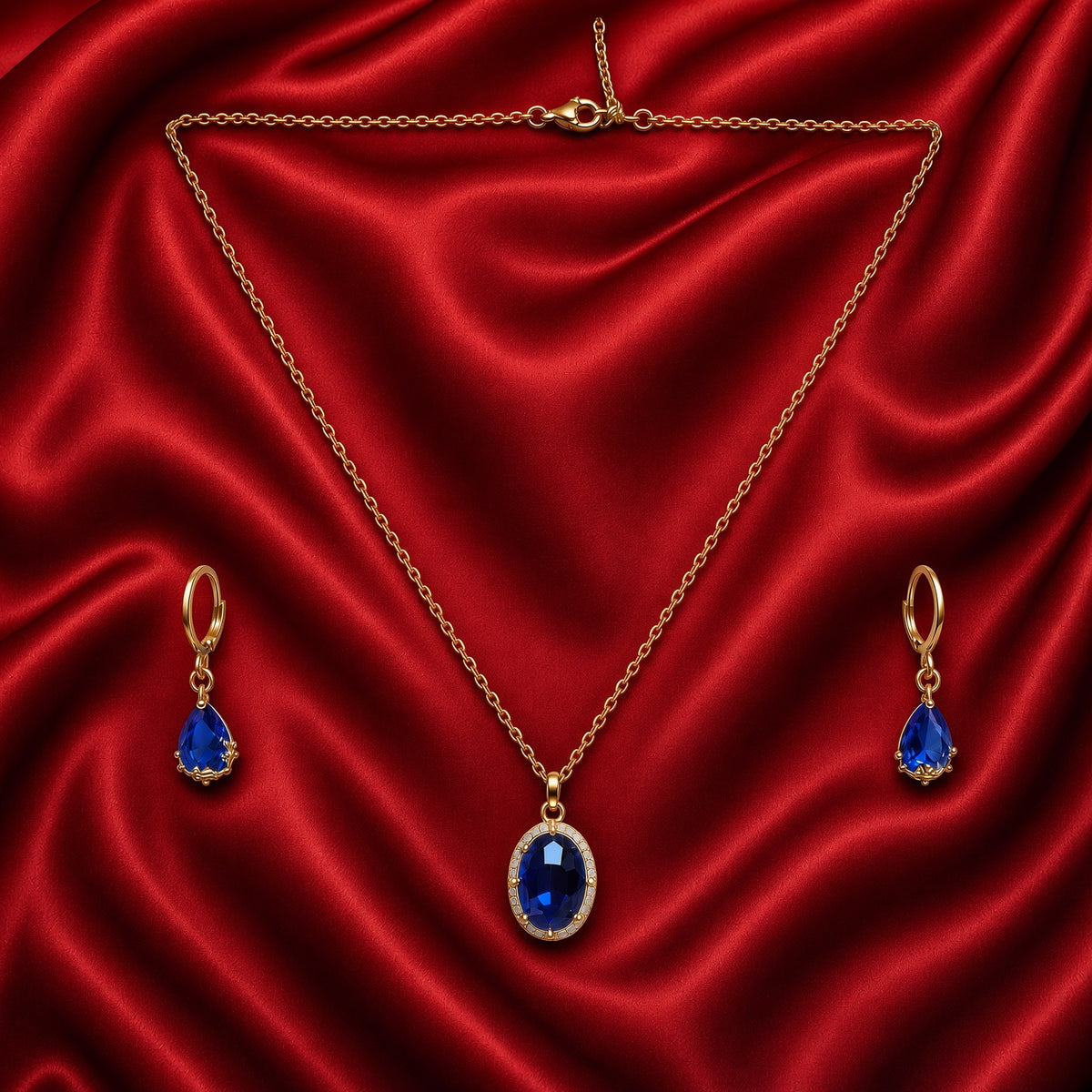 طقم الأزرق الملكي - by Zahraa Fine Jewellery