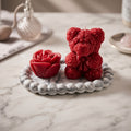 Rose & Teddy Tray – by Candles by Ward